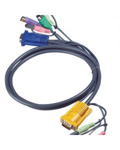 ATEN 2L-5302P 1.8M PS/2 KVM Kabel met 3 in 1 SPHD en Geluid
