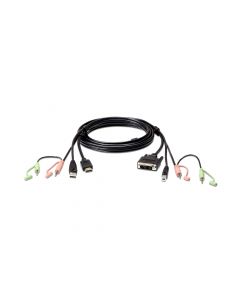 ATEN 2L-7D02DH 1.8M USB HDMI to DVI-D KVM Cable with Audio