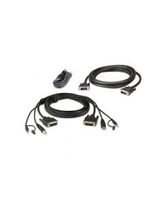 ATEN 2L-7D03UDX5 3M USB DVI-D Dubbelvoudige Link Dubbel Beeldscherm Veilige KVM Kabelpakket