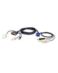 ATEN 2L-7DX2U VGA USB to DVI KVM Cable 2m