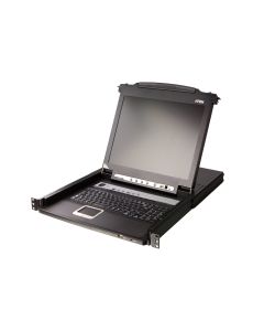 ATEN CL5708MW 8-Poorts PS/2-USB VGA LCD KVM Schakelaar met Ketenverbinding Poort en USB Randapparatuur Ondersteuning