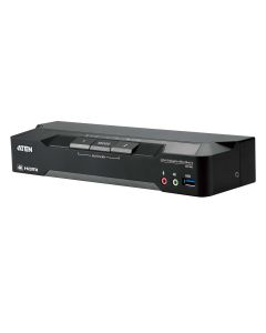 ATEN CM1942 4K DisplayPort dubbel display met 2 poorten, mini-matrix boundless KVM-schakelaar