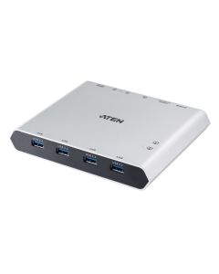 ATEN US3311 2-poorts 4K DisplayPort USB-C KVM-switch met stroomdoorvoer Duo Flex (8K, USB 3.2 / 4.0, Thunderbolt 4 compatibel)